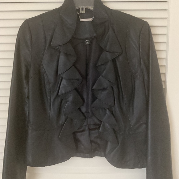 WHBM Leather Jacket Black XS - Picture 1 of 4